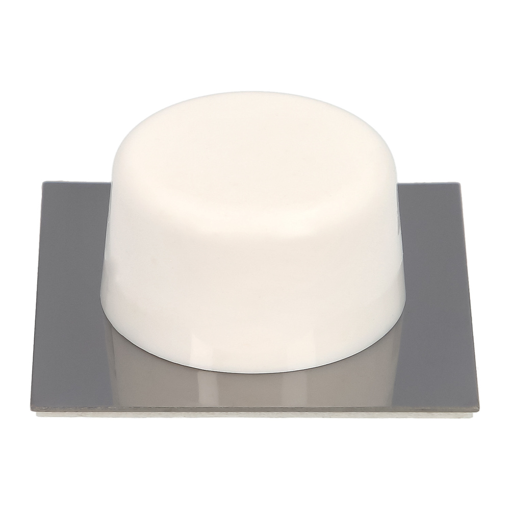 Tope puerta - Base adhesiva. - Color blanco. - Placa metalica.